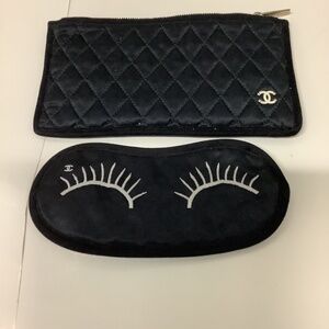 Chanel Silk Sleep Mask & Pouch